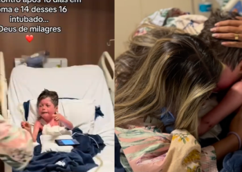Emoção: mãe viraliza em reecontro com filho que não via há 16 dias por estar em coma