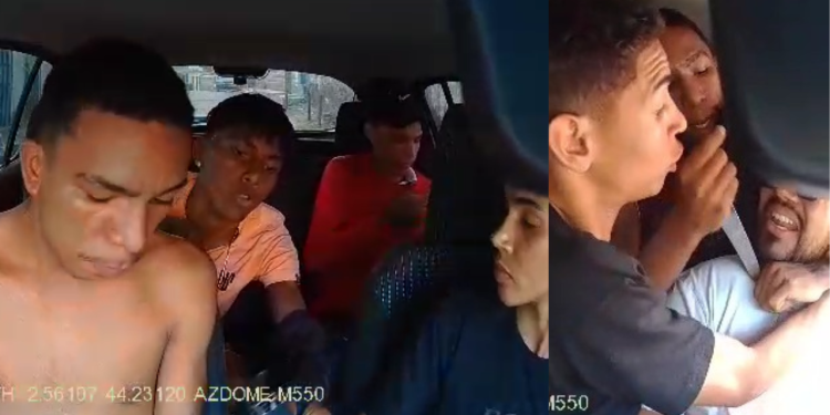 Vídeo mostra truculência de bandidos com motorista de aplicativo