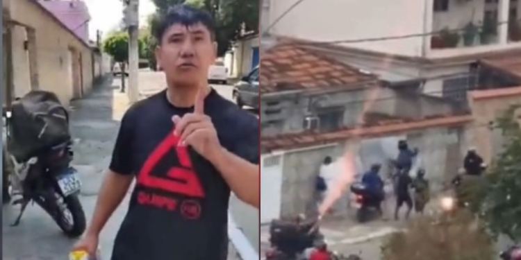 Motoboys jogam bombinhas na casa de cliente após ele bater no rosto de entregador