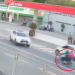Veja momento em que carro na contramão acerta motoqueiro com tudo no Parque 10; vídeo
