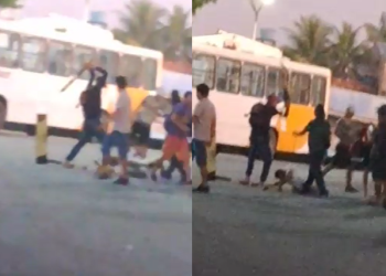 Vídeo: Suposto assaltante é ‘amassado’ na porrada dentro do Terminal 5