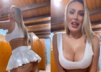 De volta à vida noturna, Andressa Urach sensualiza com look curtinho em boate e faz convite