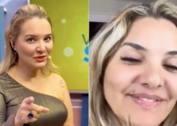 Vídeo: Indignada, apresentadora da Record faz vídeo expondo ‘amiga’ que pegou o marido dela: ‘Vagab*nd*’