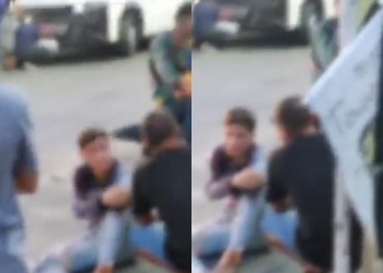 Dupla suspeita de fazer arrastões na Cidade Nova tenta fugir e bate com tudo em ônibus executivo