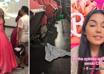 Barbie nos cinemas tem pai com vestido rosa, cueca no chão e crítica de cristã
