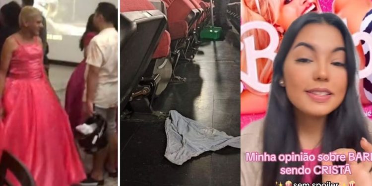 Barbie nos cinemas tem pai com vestido rosa, cueca no chão e crítica de cristã