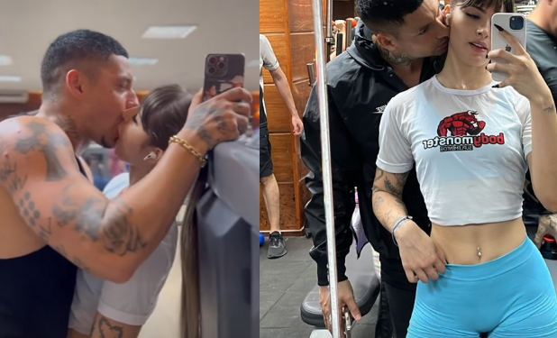 Filipe Ret ‘baba’ por namorada amazonense e posta vídeo de beijão em academia; veja