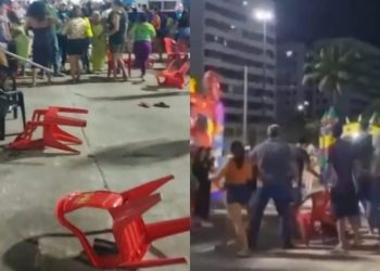 Briga generalizada no CSU do Pq 10 começou após criança bater em outra no pula-pula