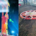 Vídeo: Peça de brinquedo ‘kamikaze’ despenca e atinge duas pessoas em parque de diversões