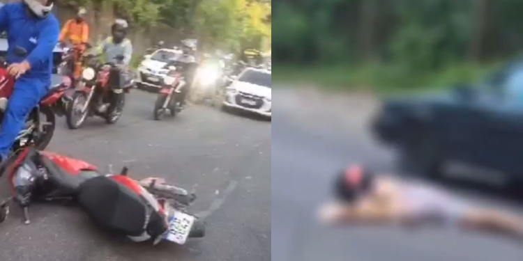 Grave acidente na Rodrigo Otávio faz motociclista morrer durante colisão com carro