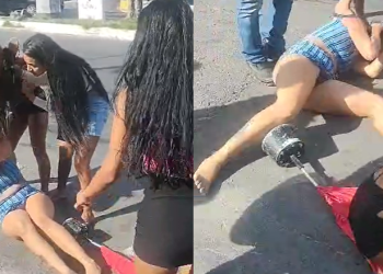 ‘Ela acha que é galerosa, é?’, diz mulher para outra após porradal de blindadas na avenida Itaúba