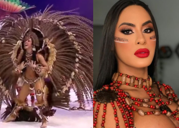 Cunhã-poranga do Garantido dança sem sutiã após problemas com indumentária; vídeo