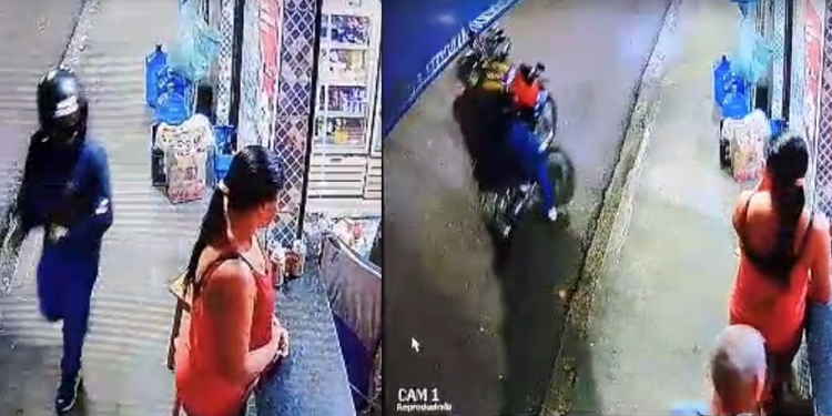 Com arma de grosso calibre, assaltante invade mercadinho no Alvorada; vídeo