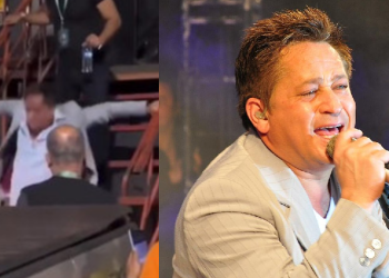 Vídeo: Parecendo estar bebum, Leonardo cai em escada ao fazer gracinha após show