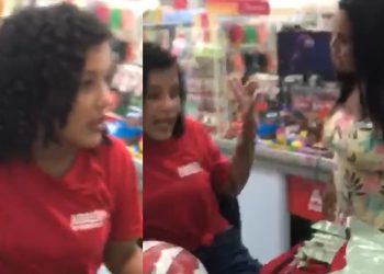 Vídeo: virada no Jiraya, esposa traída invade loja para espancar caixa acusada de talaricagem