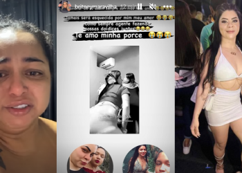 Magrinha Ellen chora morte de ‘Porcelana da Compensa’ e Britney Maravilha presta homenagem; vídeo