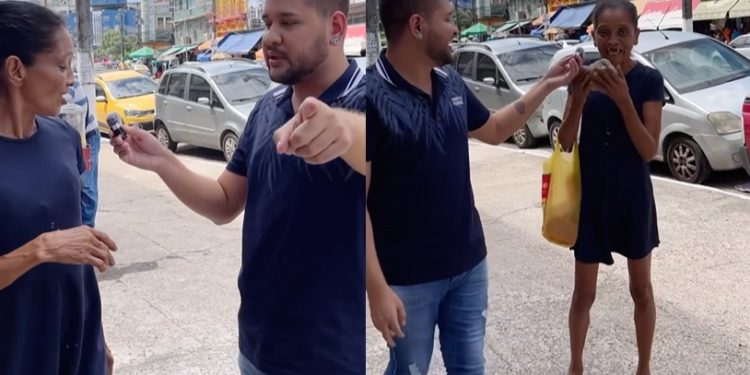 Vídeo: Roosevelt Pinheiro oferece “pedra” à mulher vulnerável na Manaus Moderna: ‘sem noção’