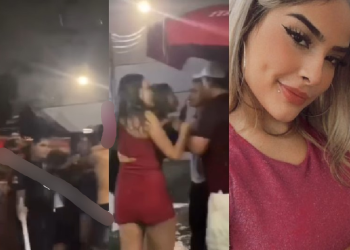 Vídeo: Novinhas se estranham e vão pra porrada na madrugada durante o Baile do Poderoso em Manaus