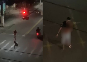Comerciante é baleado em assalto e corre pelas ruas de Coari pedindo ajuda: ‘Por favor, por favor’; vídeo