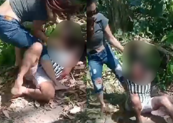 Vídeo: Liderada por ‘blindada’, Tribunal do Crime pega suposta ladra e espanca