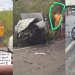 Vídeo: Motorista ‘lombrado’ que fez zigue-zague na BR-174 e bateu em carreta ainda continuou bebendo