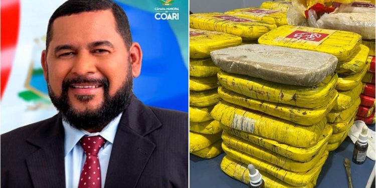 Veja vídeo: Vereador ‘Nelson do Caminhão’ é preso com 89 kg de cocaína pura no Amazonas