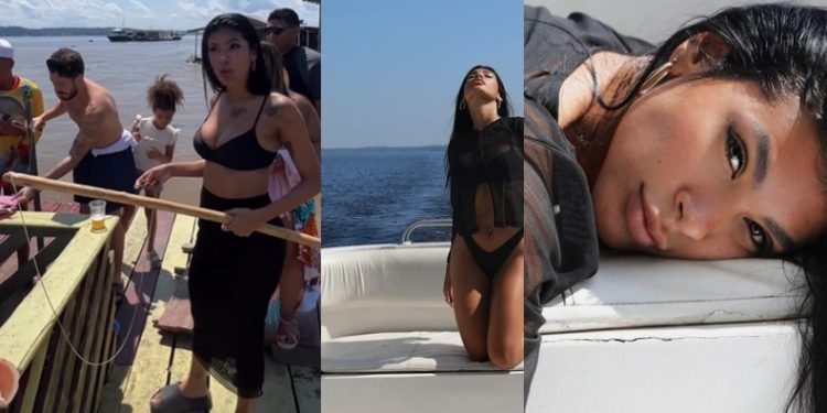 Cantora Pocah passeia por Manaus e aprende até a pescar Pirarucu; veja fotos