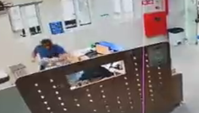 Vídeo: acompanhte agride porteiro de hospital e vai preso por não pagar pensão alimentícia