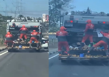 Coletores de lixo viralizam com muito bom humor e dancinhas no sol de 40º graus em Manaus; veja