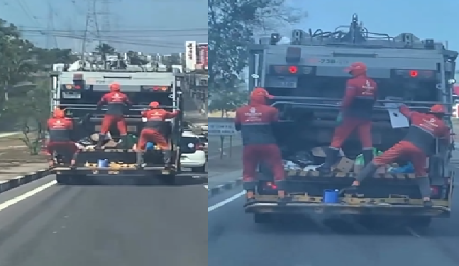 Coletores de lixo viralizam com muito bom humor e dancinhas no sol de 40º graus em Manaus; veja