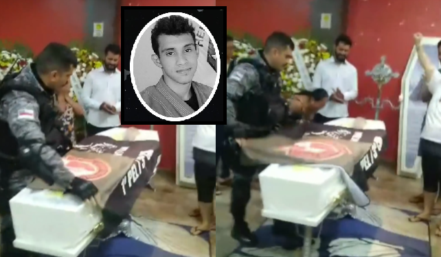 Rocam presta homenagem a jovem morto em assalto de ônibus em Manaus e que sonhava ser PM; veja