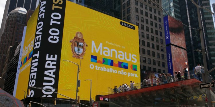#SouManaus Passo a Paço 2023 é lançado na Times Square, em Nova York
