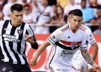 Com reservas e James titular, São Paulo empata sem gols com líder Botafogo