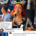 Ruivinha é criticada por cantar em frente a própria loja: “Que decadência”
