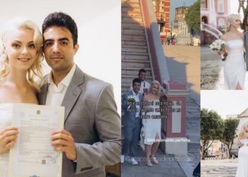 Jovem sai da Rússia para casar no Teatro Amazonas com manauara que conheceu na internet