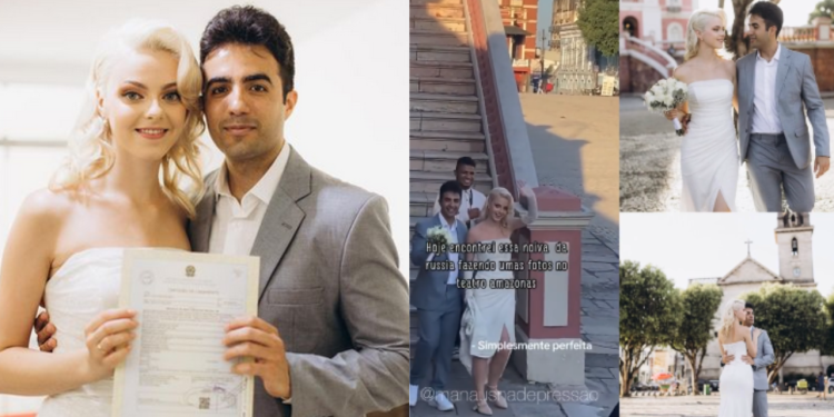 Jovem sai da Rússia para casar no Teatro Amazonas com manauara que conheceu na internet