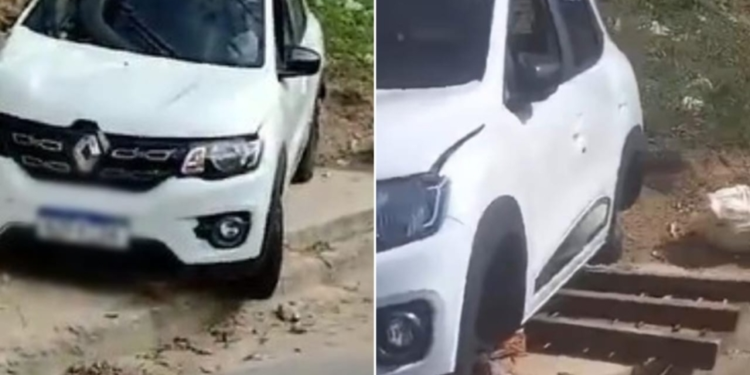Enquanto era socorrido pelo Samu, condutor tem pneus do carro roubados após acidente em Manaus