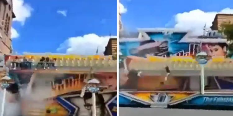 Vídeo: Brinquedo de parque de diversão falha e joga pessoas no chão