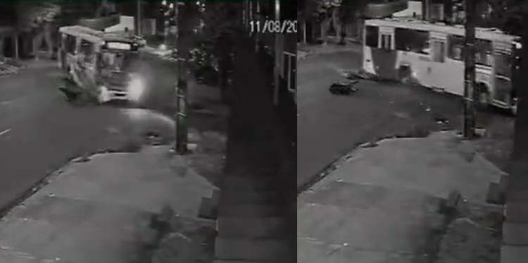 Vídeo: Jovem de 18 anos que acertou em cheio ônibus no bairro Japiim morre no hospital
