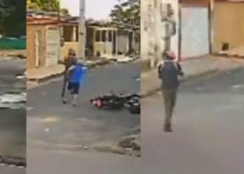 Vídeo: Trabalhador reage, consegue ajuda da população e mói na porrada assaltante em Manaus