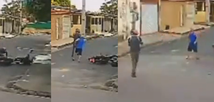 Vídeo: Trabalhador reage, consegue ajuda da população e mói na porrada assaltante em Manaus