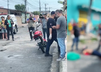 Homem deixa enteado de 6 anos na escola, na Cidade Nova, e na saída morre com vários tiros