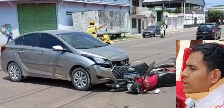 Motoqueiro sofre acidente com os três filhos que levava sem capacete em Itacoatiara
