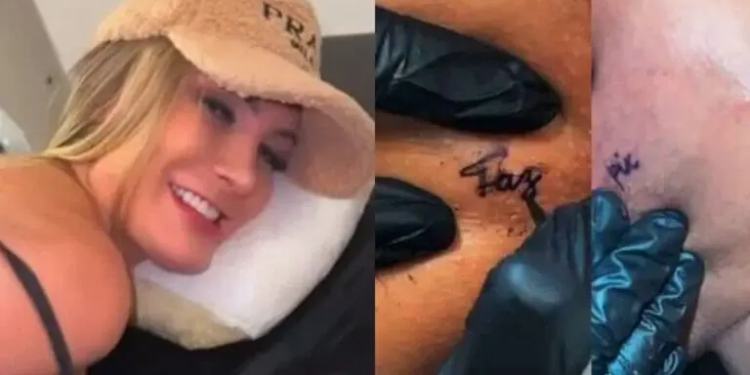 Andressa Urach faz tattoo no ‘reguidó’ com frase ousada e vídeo viraliza; veja