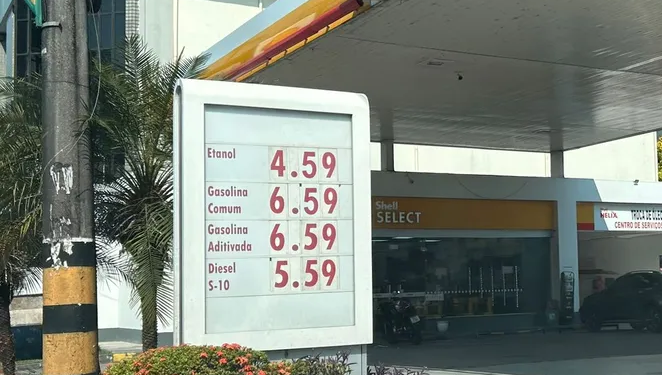 Sentiu no bolso? Gasolina sobe para R$ 6,59 nos postos de combustíveis em Manaus
