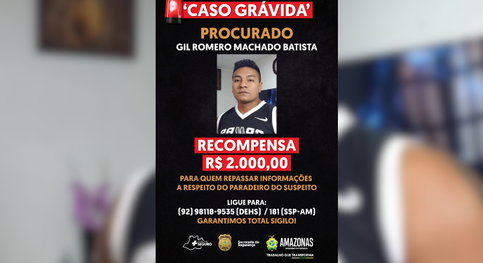 Polícia Civil oferece recompensa pela ‘cabeça’ de Gil Romero, assassino de Débora