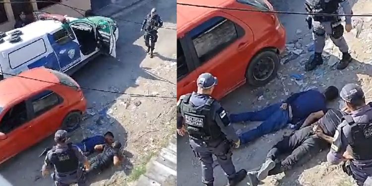 Vídeo: tiroteio no Jorge Teixeira acaba com suspeitos tombados pela polícia em Manaus