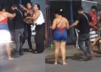 Vídeo: Fofoqueira avisa que ‘alecrim’ tá bebendo com a amante e traída arma o barraco em Manaus