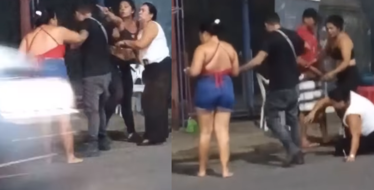Vídeo: Fofoqueira avisa que ‘alecrim’ tá bebendo com a amante e traída arma o barraco em Manaus