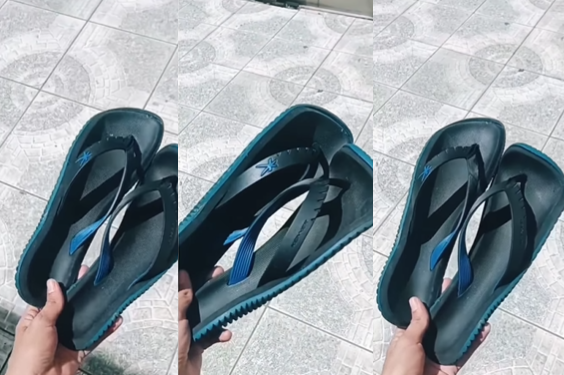 Mulher viraliza ao mostrar chinelo ‘derretido’ com calor de Manaus: ‘Minha Kenner tava zerada’; vídeo